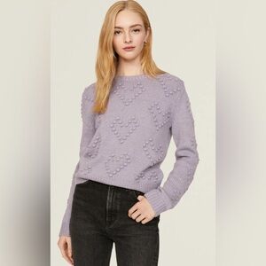 Splendid Women's Long Sleeve Daphne Bobble Heart Sweater